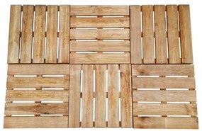 Ladrilhos de pavimento 6 pcs 50x50 cm madeira castanho