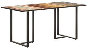 Mesa de jantar 160 cm madeira recuperada maciça