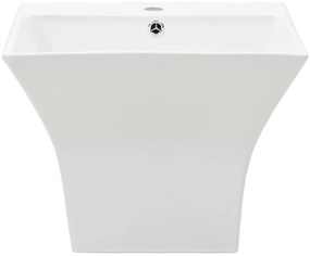 Lavatório de parede em cerâmica 500x450x410 mm branco
