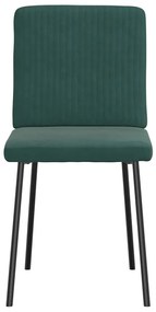Cadeiras de jantar 2 pcs veludo verde-escuro