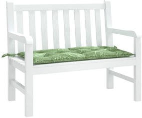 Almofadão p/ banco de jardim 110x50x7 cm tecido padrão folhas