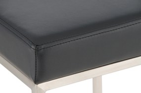 Banco de bar Montreal em couro sintético 37 x 83 x 37 cm Preto