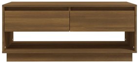 Mesa centro 102,5x55x44 cm derivados madeira carvalho castanho