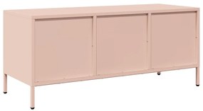 Móvel de TV 101,5x39x43,5 cm aço laminado a frio rosa