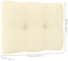 6 pcs conjunto lounge de jardim com almofadões pinho maciço