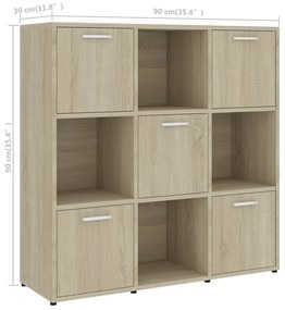 Estante 90x30x90 cm contraplacado cor carvalho sonoma
