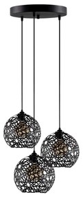 Candeeiro de Teto Fellini – Preto – Diâmetro 65 cm, Altura 117 cm