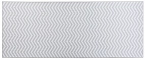 Tapete de poliéster branco e cinzento 80 x 200 cm SAIKHEDA Beliani