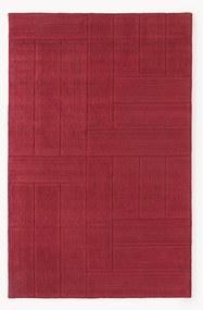 Tapete de lã artesanal Alexia RED