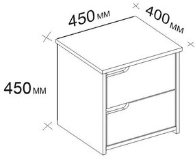 Mesa de Cabeceira Malarin – Branco – 45x45x40 cm