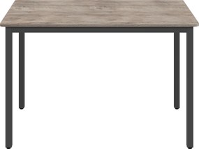 Mesa de jantar 70 x 110 x 77 cm (CADEIRAS NÃO INCLUIDAS) cinza mesclado-preto