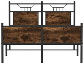 Estrutura cama s/ colchão derivados de madeira carvalho fumado