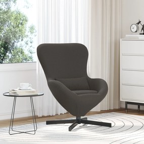 Cadeira de Ovo vidaXL Cinza Escuro em Tecido Curly Tipo Lã