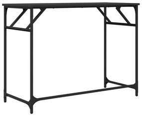 Secretária 100x45x76cm derivados madeira/aço revestido pó preto