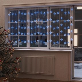 vidaXL Cortina de iluminação c/ estrelas 500 luzes LED 8 funções azul