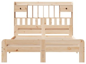 Cama com estante sem colchão 150x200 cm pinho maciço