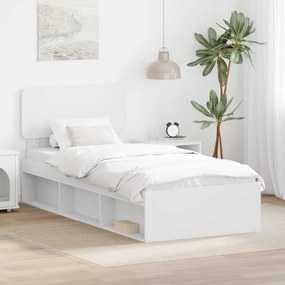 vidaXL Estrutura da Cama com cabeceira Branco 100 x 200 cm