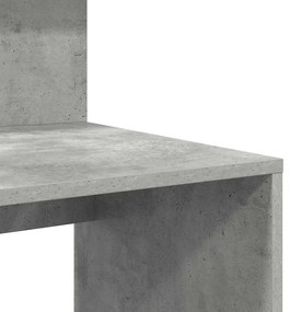 Mesa com Armazenamento Cinza Concreto 90x48x101.5 cm Madeira Derivada