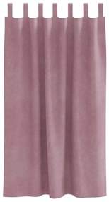 Cortinas Blackout vidaXL com Laços para Pendurar 2 pcs em Veludo Rosa
