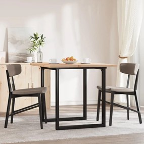 Mesa de jantar estrutura em O 80x80x75,5 cm pinho/aço