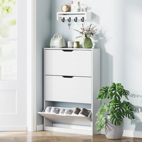 Móvel para Calçado, 80 x 17 x 108 cm, 3 Gavetas Basculantes, Branco