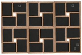 Moldura para 24 (13x18 cm) fotografias MDF castanho-claro