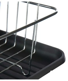 Escorredor de Louça Preto Metal Plástico 43,5 x 11 x 33,5 cm (4 Unidades)