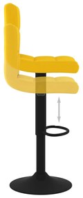 Bancos de bar 2 pcs veludo amarelo mostarda