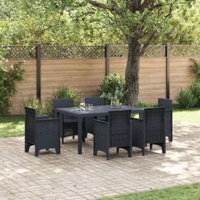vidaXL Mesa de Jardim Antracite 150x100x73 cm em Rattan Sintético