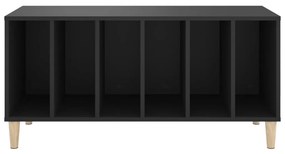 Armário para discos 100x38x48 cm derivados de madeira preto