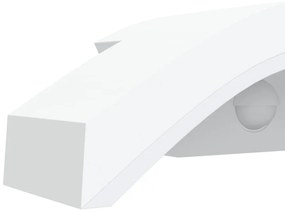Candeeiros parede LED exterior c/ sensor 2 pcs alumínio branco