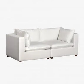 Sofá Modular De 2 Peças Com Apoios De Braços Estefan Style Branco - Sklum