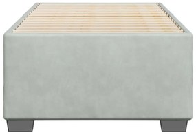 Estrutura de cama sem colchão 90x190 cm veludo cinzento-claro