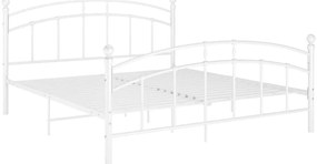 Estrutura de cama 200x200 cm metal branco