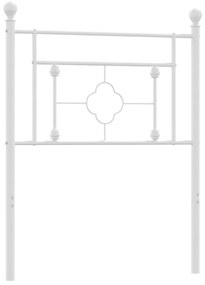 Cabeceira de cama 80 cm metal branco