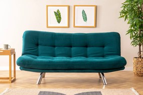Sofá-cama de 3 lugares Misa – Verde Petróleo – 52x175x40 cm