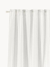 Cortinas transparentes multi-banda Birch, conjunto de 2, L 130 cm