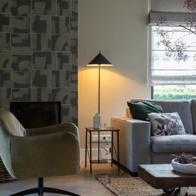 Candeeiro de pé design preto - Triangolo