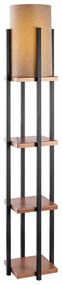 Candeeiro de Pé 7114 - Preto e Cobre - 25 x 25 x 130 cm