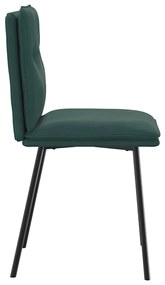 Cadeiras de jantar 2 pcs veludo verde-escuro