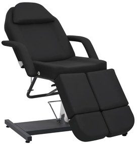 Cadeira de esteticista couro artificial 180x62x78 cm preto