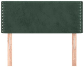 Cabeceira de cama veludo 80x5x78/88 cm verde-escuro