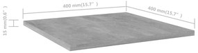 Prateleiras para estante 4 pcs derivados de madeira cinza
