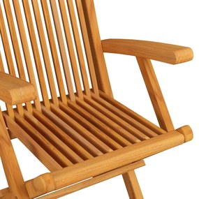 Cadeiras de jardim c/ almofadões xadrez cinzento 8 pcs teca