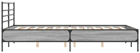 Estrutura de cama 135x190 cm derivados de madeira/metal