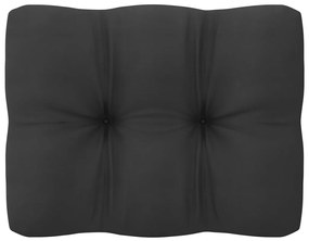 10 pcs conjunto lounge jardim c/ almofadões pinho maciço preto