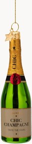 Ornamento de Natal artesanal Champagne Bottle