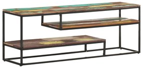 Móvel de TV 130x30x45 cm madeira recuperada maciça