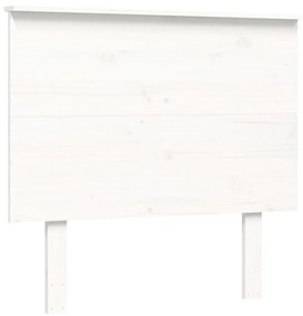 Estrutura de cama com cabeceira 100x200cm madeira maciça branco