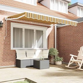 Toldo Retrátil Manual Azul Marinho 350x200 cm